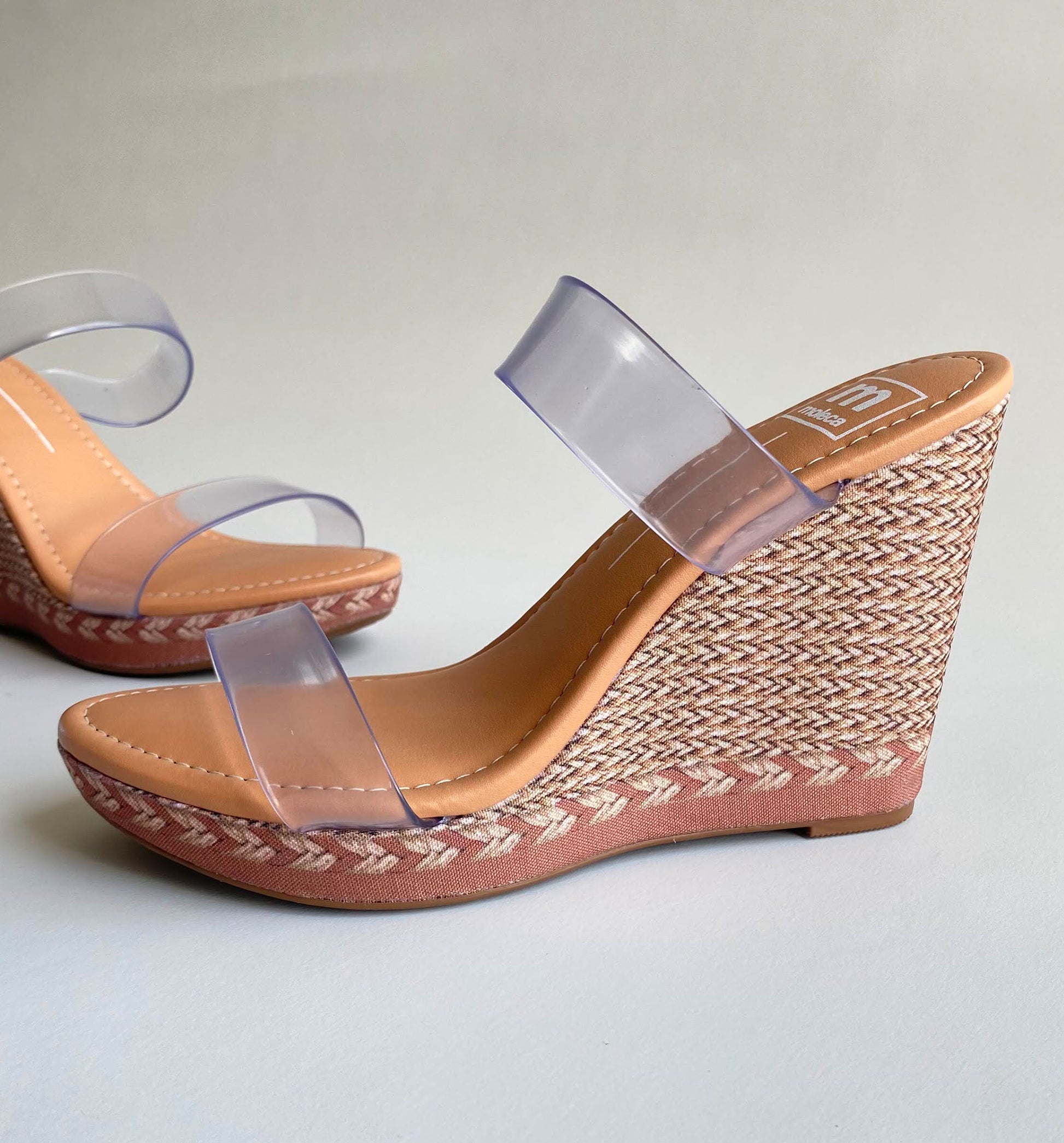 Sandalias de cuña transparentes Moleca