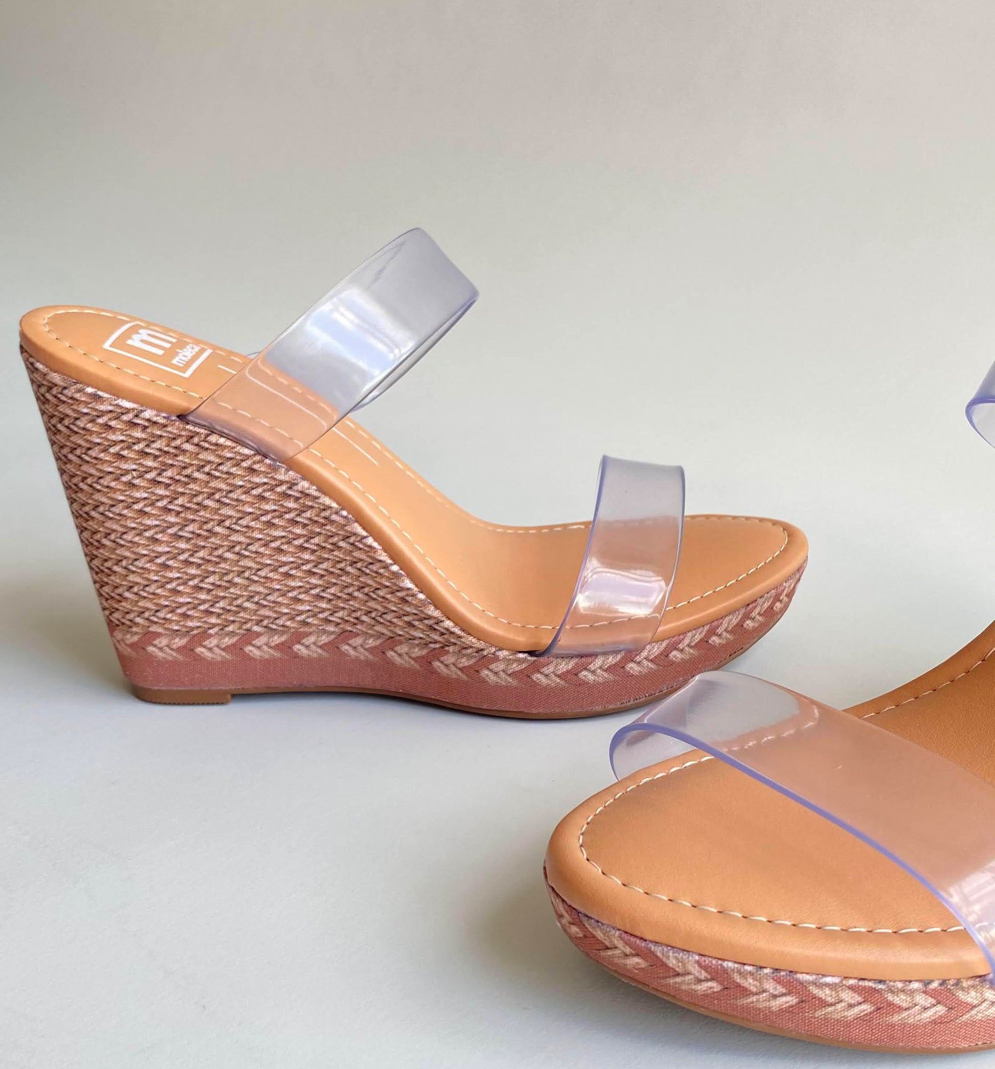 Sandalias de cuña transparentes Moleca