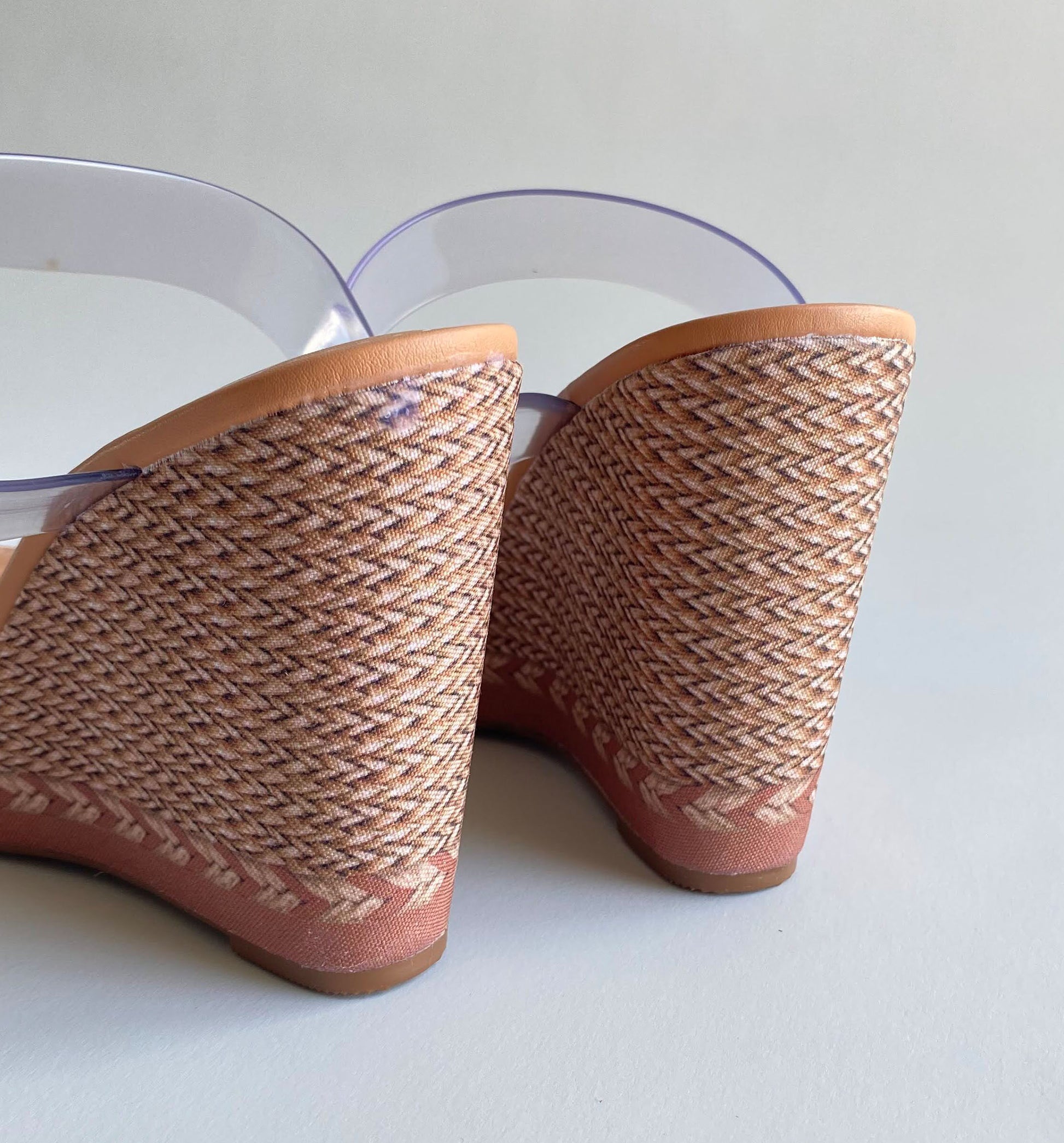 Sandalias de cuña transparentes Moleca
