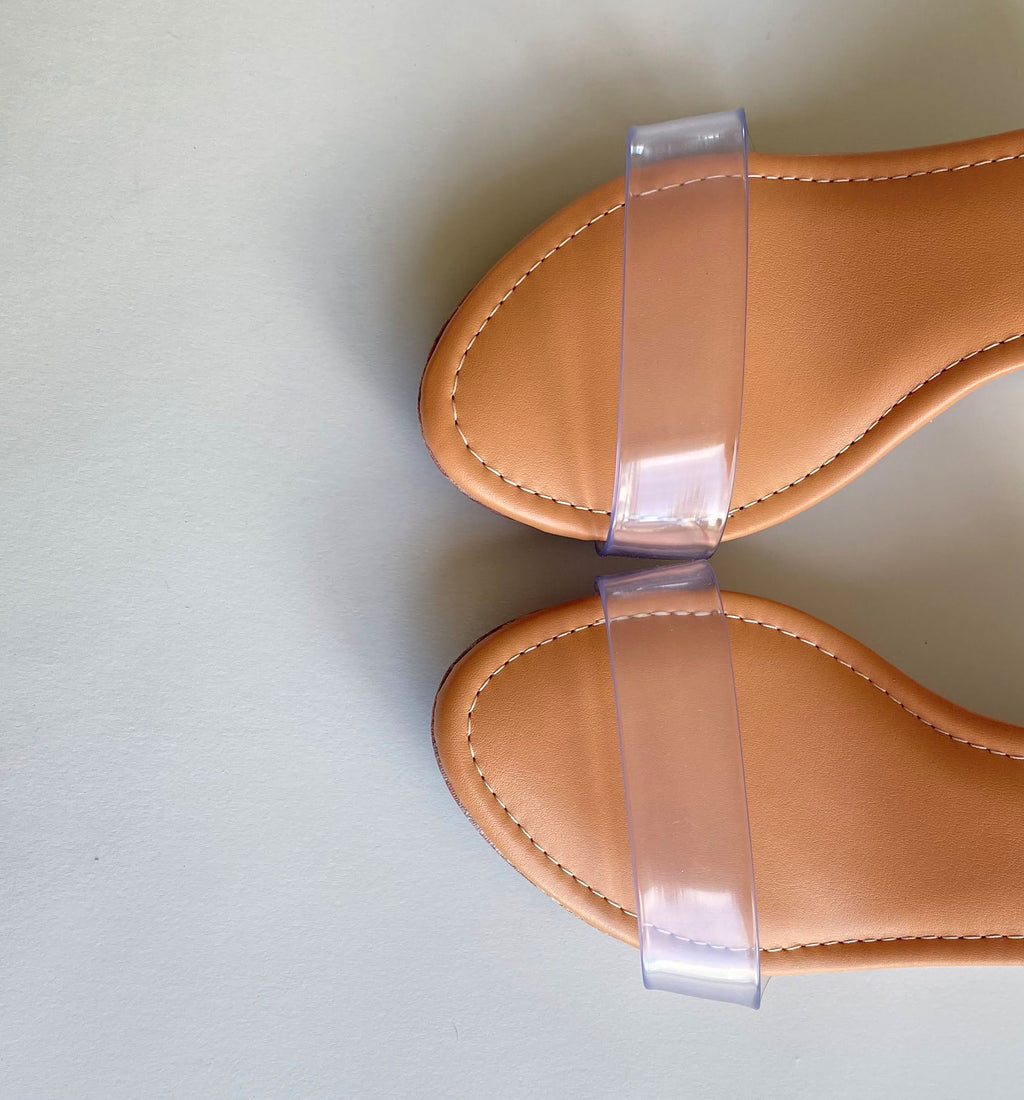 Sandalias de cuña transparentes Moleca