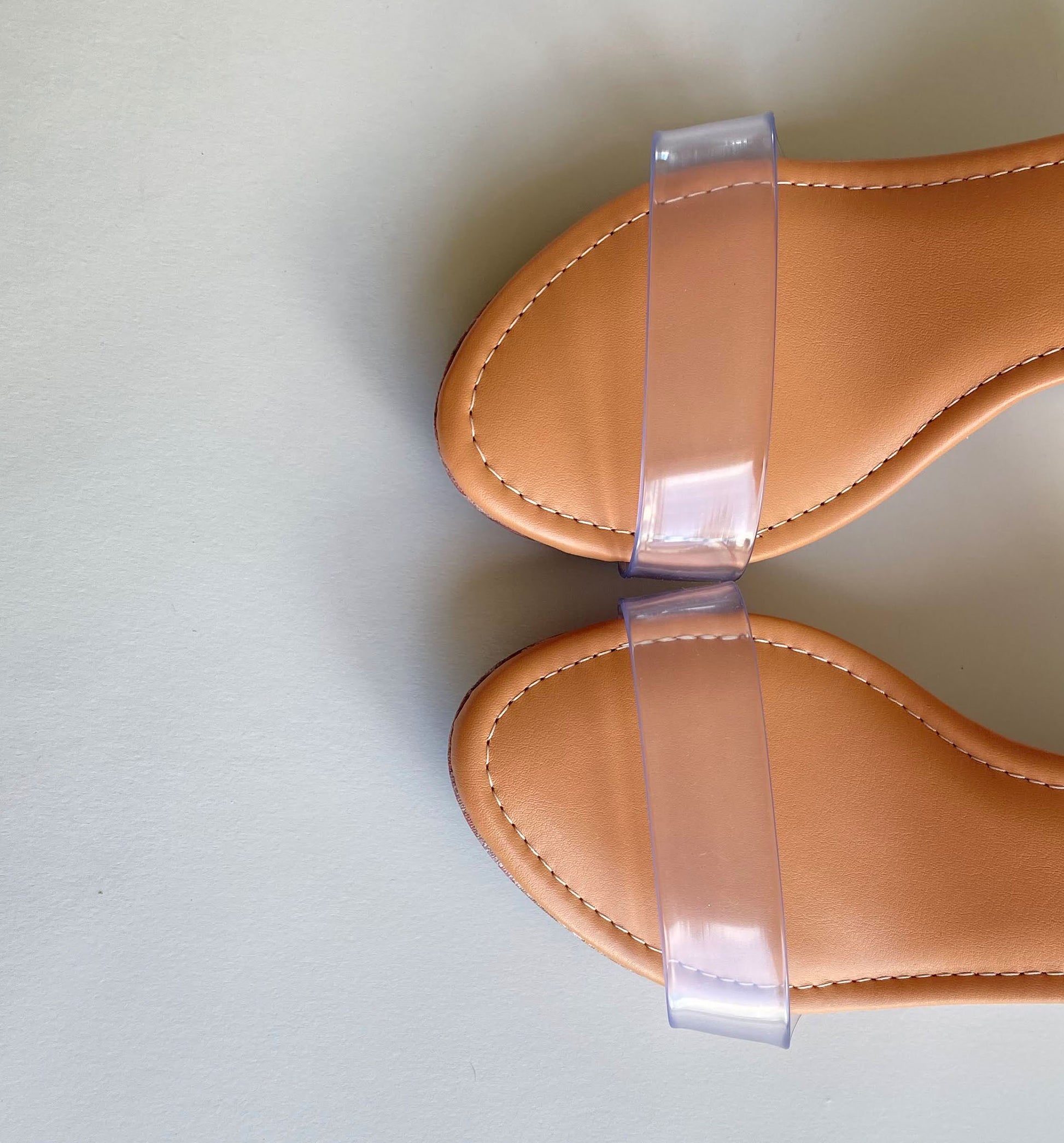 Sandalias de cuña transparentes Moleca