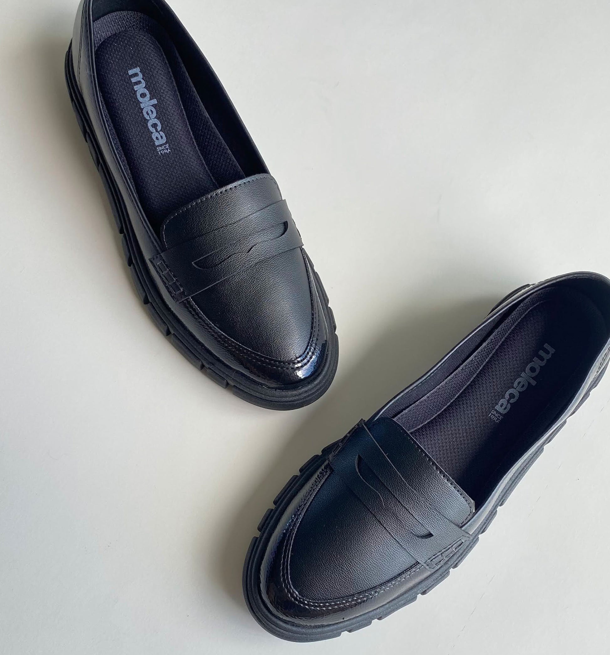 Flats Negros Verniz Moleca