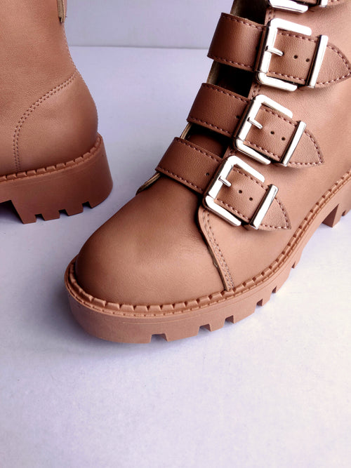 Botines Chunky Nude Moleca