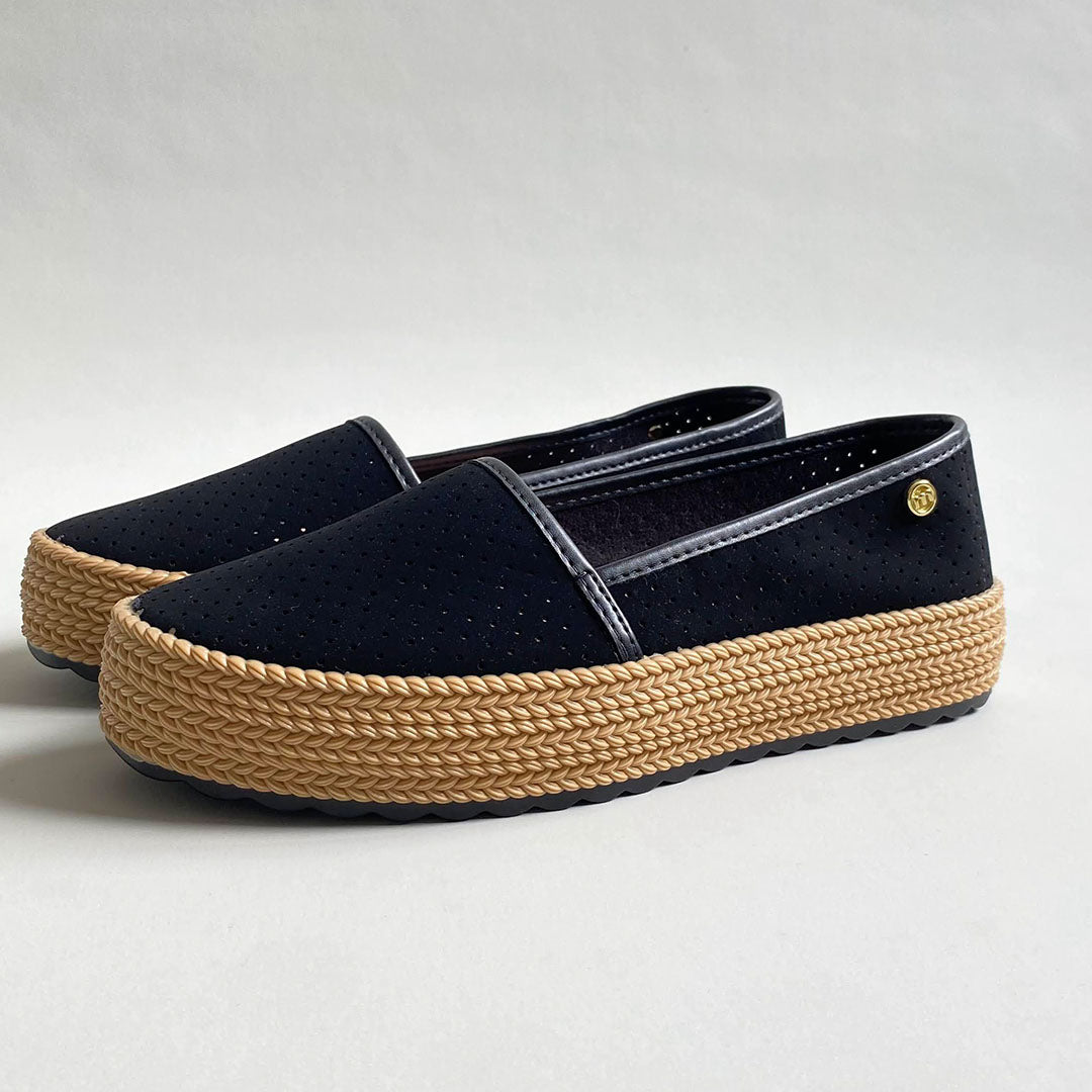 Flats Sider Plataforma Negro Moleca