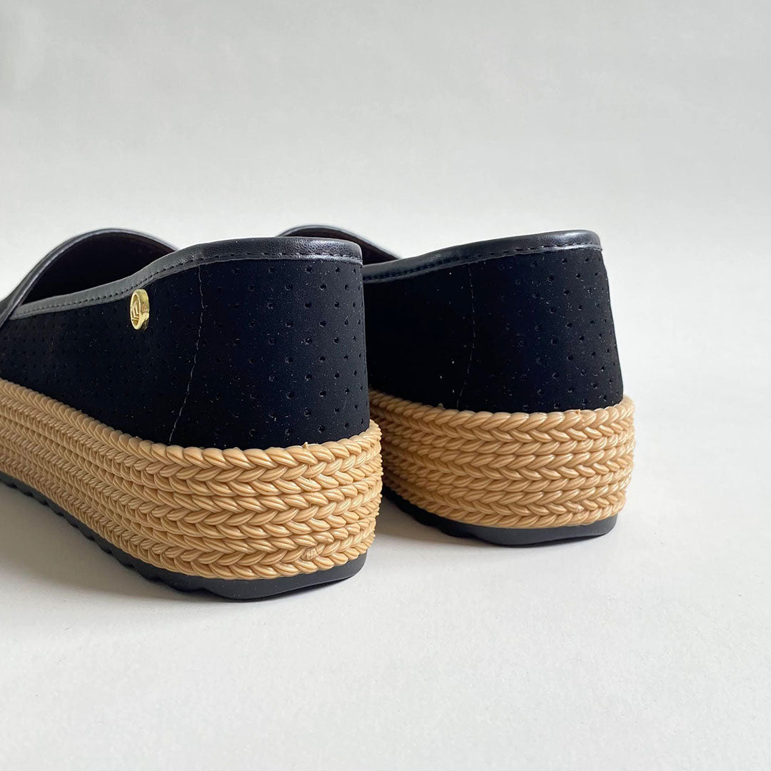 Flats Sider Plataforma Negro Moleca