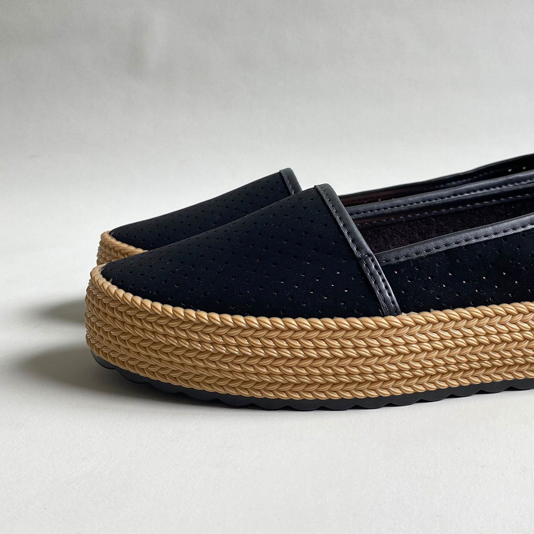 Flats Sider Plataforma Negro Moleca
