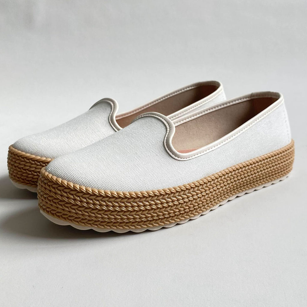Flats Sider Plataforma Blanco Moleca