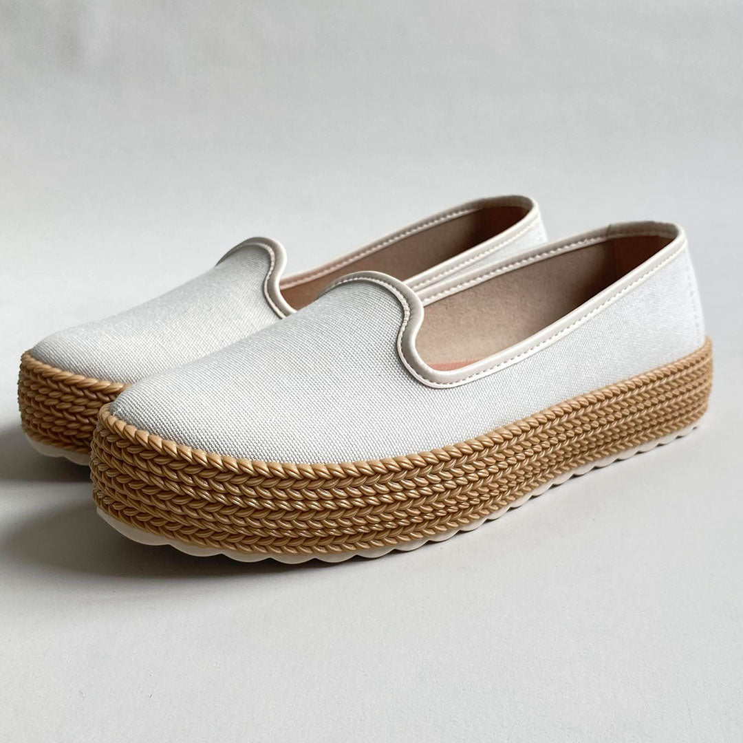 Flats Sider Plataforma Blanco Moleca