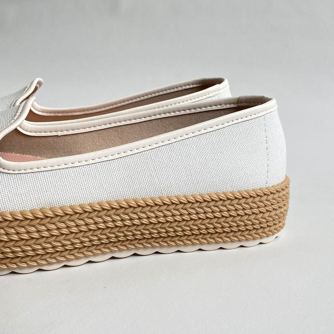 Flats Sider Plataforma Blanco Moleca
