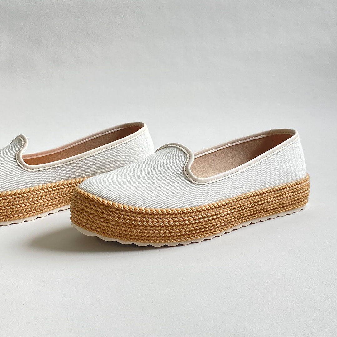 Flats Sider Plataforma Blanco Moleca