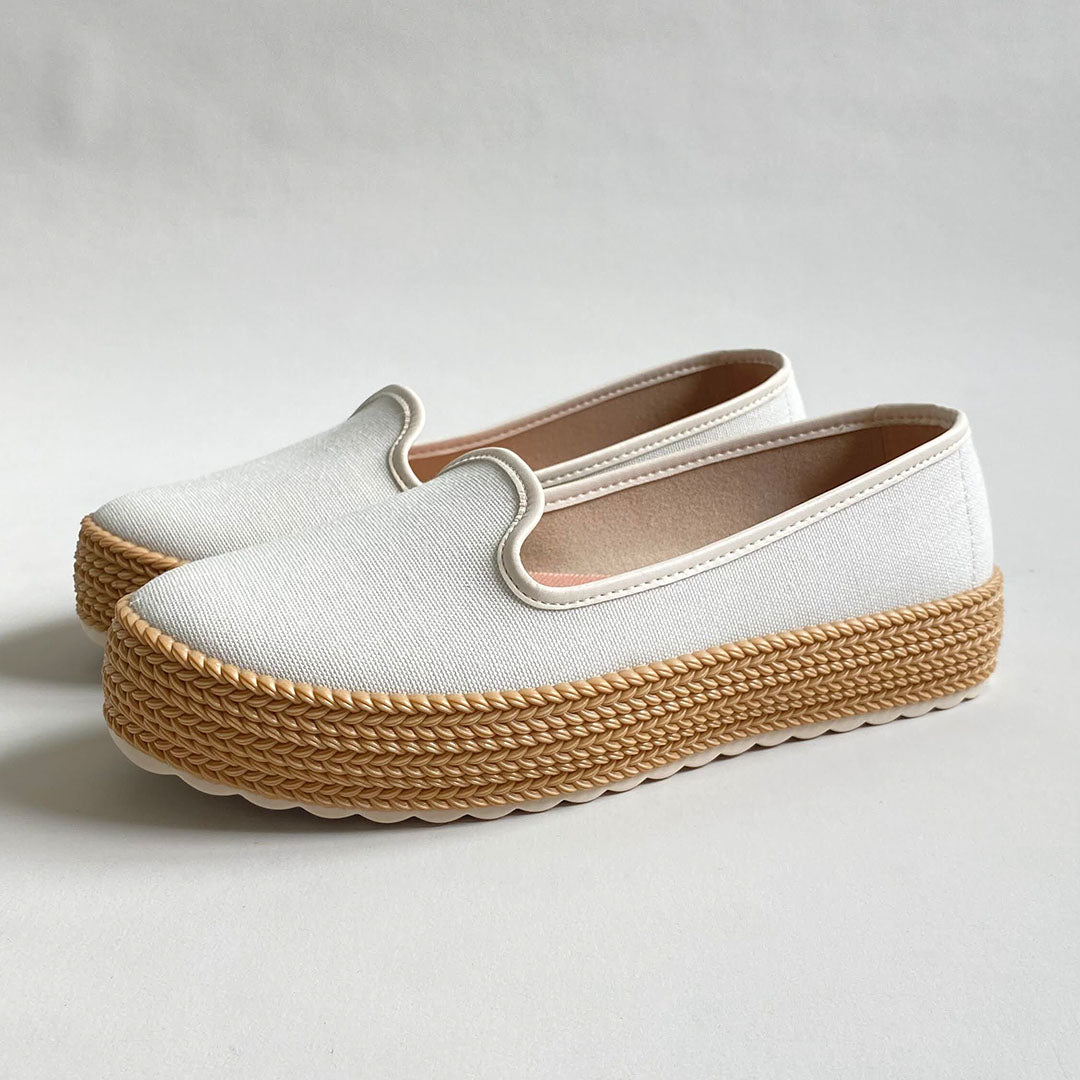 Flats Sider Plataforma Blanco Moleca