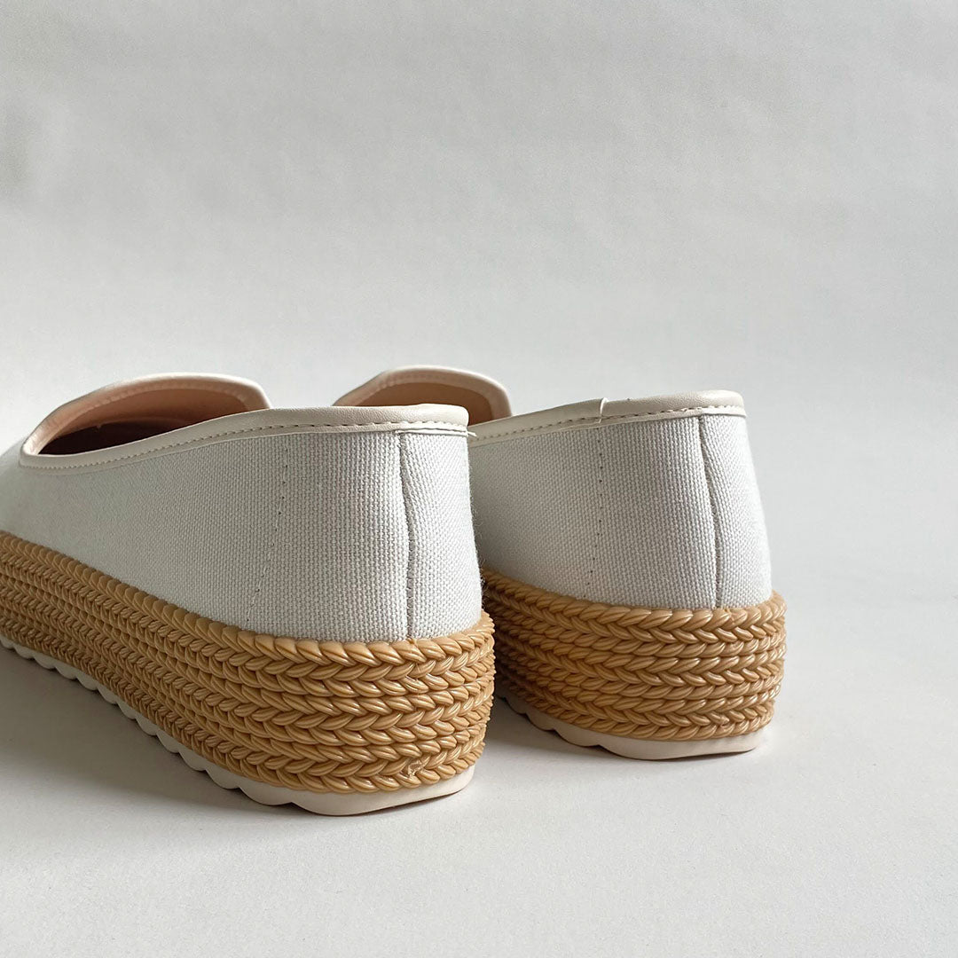 Flats Sider Plataforma Blanco Moleca